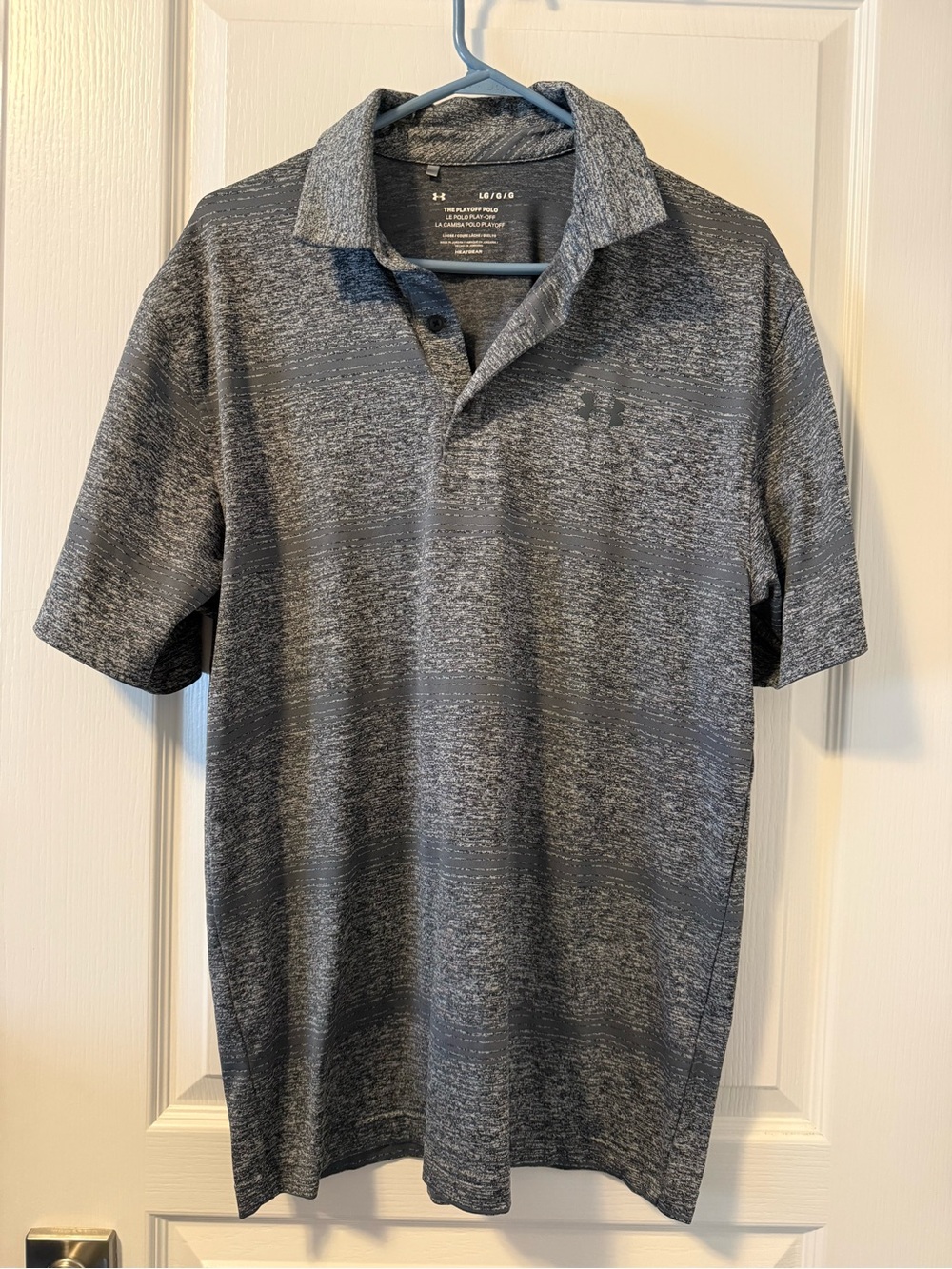 Under Armour Men's Heathered Dark Gray Polo